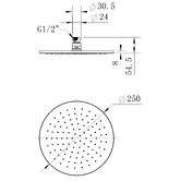 Tiago Tapware Lyle 250mm Shower Head