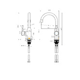 Tiago Tapware Constance High Rise Basin Mixer