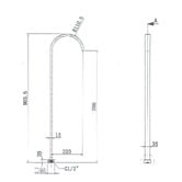 Tiago Tapware Nixon Floor Mounted Bath Spout