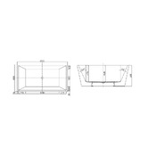 Tiago Tapware Acrylic Lyle Freestanding Bath Tub