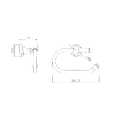 Tiago Tapware Clementine Wall Mount Toilet Paper Holder