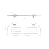 Tiago Tapware Clementine Brass Bathroom Shelf