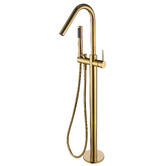 Tiago Tapware Avalon Floor Mounted Bath mixer with Hand-Held Shower