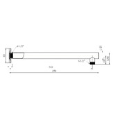 Tiago Tapware Mercer 370mm Shower Arm