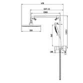 Tiago Tapware Mercer Stainless Steel Round Short Twin Shower