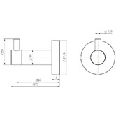 Tiago Tapware Jensen Stainless Steel Robe Hook