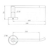 Tiago Tapware Oswin Chrome Stainless Steel Toilet Roll Holder
