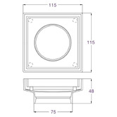 Tiago Tapware Lyle Brass 115mm Tile Insert Shower Floor Waste