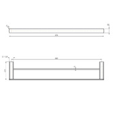 Tiago Tapware Vattern Double Towel Rail