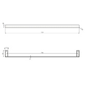 Tiago Tapware Vattern Single Towel Rail