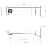 Tiago Tapware Vattern 200mm Bath/Basin Spout