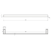 Tiago Tapware Vattern Single Towel Rail