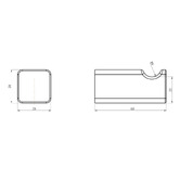 Tiago Tapware Vattern Single Robe Hook