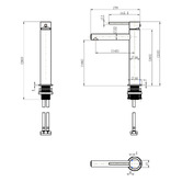 Tiago Tapware Dellen Mid Rise Basin Mixer
