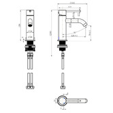 Tiago Tapware Dellen Curved Basin Mixer