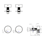 Tiago Tapware Dellen Round Wall Top Assemblies