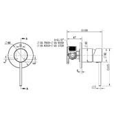Tiago Tapware Avalon Mini Brass Shower Mixer