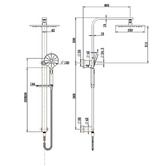 Tiago Tapware Vattern Twin Shower and Tapware Package