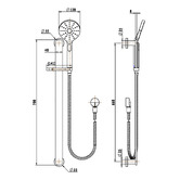 Tiago Tapware Vattern Single Rail Shower