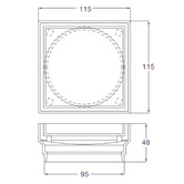 Tiago Tapware Lyle 115mm Brass Tile Insert Floor Waste 95mm Outlet