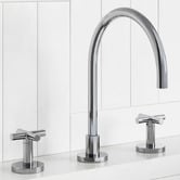Tiago Tapware Aries 210mm Cross Handle Kitchen Tap Set