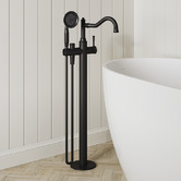 Tiago Tapware Constance Floor Mounted Bath Mixer with Hand-Held Shower