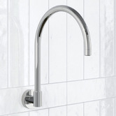 Tiago Tapware Aries 210mm Brass Gooseneck Bath Wall Spout