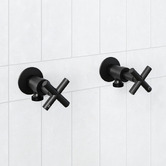 Tiago Tapware Aries Cross Handle Brass Washing Machine Stops