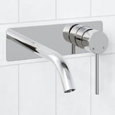 Tiago Tapware Avalon 180mm Curved Combination Wall Mixer with Spout