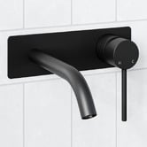 Tiago Tapware Avalon 180mm Curved Combination Wall Mixer with Spout