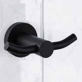 Tiago Tapware Rumi Round Brass Double Robe Hook