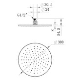 Tiago Tapware Avalon 300mm Round Shower Head