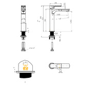 Tiago Tapware Vattern Mid Basin Mixer