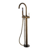 Tiago Tapware Avalon Mini Floor Mounted Bath Mixer With Microphone Hand Shower