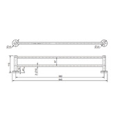 Tiago Tapware Rumi 900mm Double Towel Rail