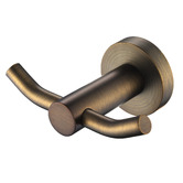 Tiago Tapware Rumi Round Brass Double Robe Hook