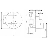 Verotti City Life Inox Shower Mixer Diverter