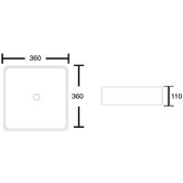 Verotti City Life 360mm Square Ceramic Above Counter Basin
