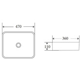 Verotti City Life 470mm Rectangular Basin