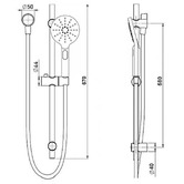 Verotti City Life Inox Single Rail Shower