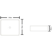 Verotti City Life Rectangular Thin Rim Ceramic Basin