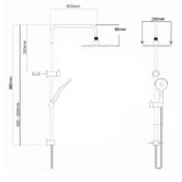 Verotti City Life Inox Dual Shower with Diverter Set