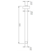 Verotti City Life Inox 300mm Ceiling Shower Arm