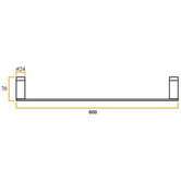 Verotti City Life Inox Stainless Steel Single Tower Rail