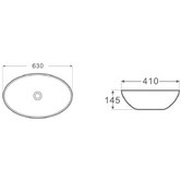 Verotti Mezzo 630mm Oval Vitreous China Basin