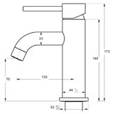 Verotti City Life Inox Basin Mixer Tap