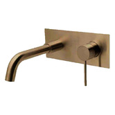 Verotti City Life Inox 190mm Bath/Basin Wall Mixer Set With Backplate