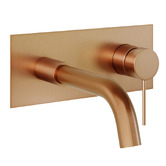 Verotti City Life Inox 190mm Bath/Basin Wall Mixer Set With Backplate