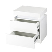 Living Fusion Murray 2 Drawer Bedside Table with LED Light