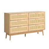 Living Fusion Holly Rattan 6 Drawer Chest